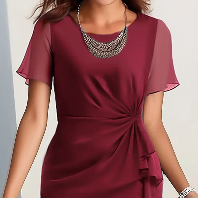 📢📢 60 % RABATT!! ⏰Elegantes, einfarbiges Kleid