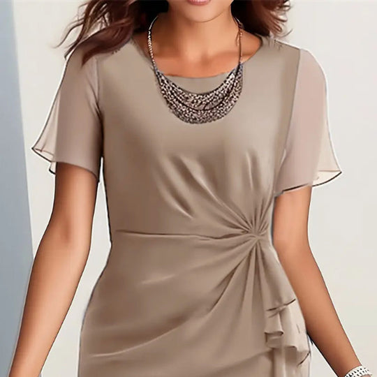 📢📢 60 % RABATT!! ⏰Elegantes, einfarbiges Kleid