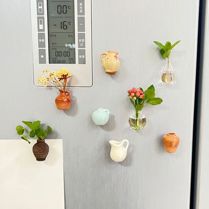 🎁Weihnachtsangebot🌸Mini-Keramikvase als Kühlschrankmagnet