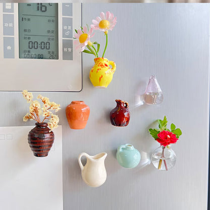 🎁Weihnachtsangebot🌸Mini-Keramikvase als Kühlschrankmagnet