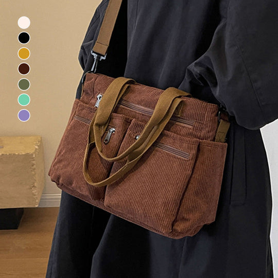 👜 58 % RABATT! 🤎 Elegant skulderveske i vintage-stil – ensfarget, praktisk &amp;  Stilig for hverdagen ✨