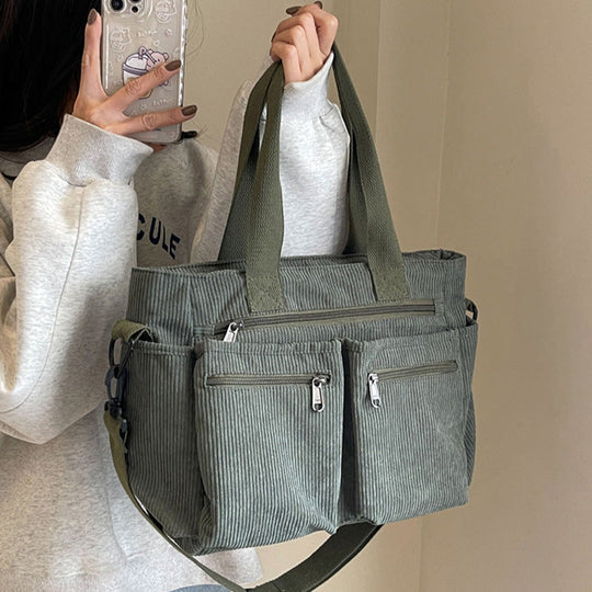 👜 58 % RABATT! 🤎 Elegant skulderveske i vintage-stil – ensfarget, praktisk &amp;  Stilig for hverdagen ✨