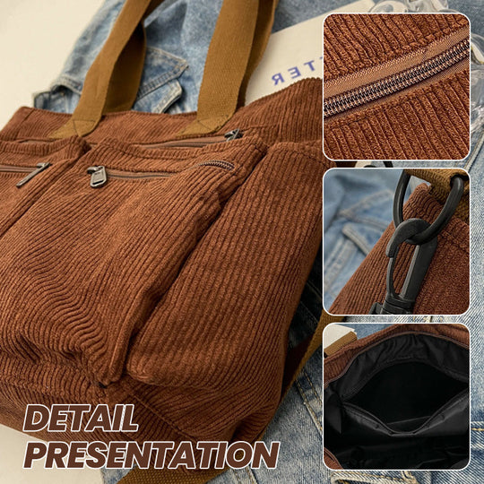👜 58 % RABATT! 🤎 Elegant skulderveske i vintage-stil – ensfarget, praktisk &amp;  Stilig for hverdagen ✨
