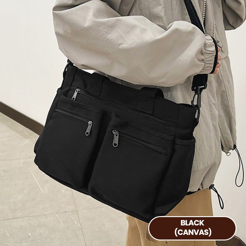 👜 58 % RABATT! 🤎 Elegant skulderveske i vintage-stil – ensfarget, praktisk &amp;  Stilig for hverdagen ✨