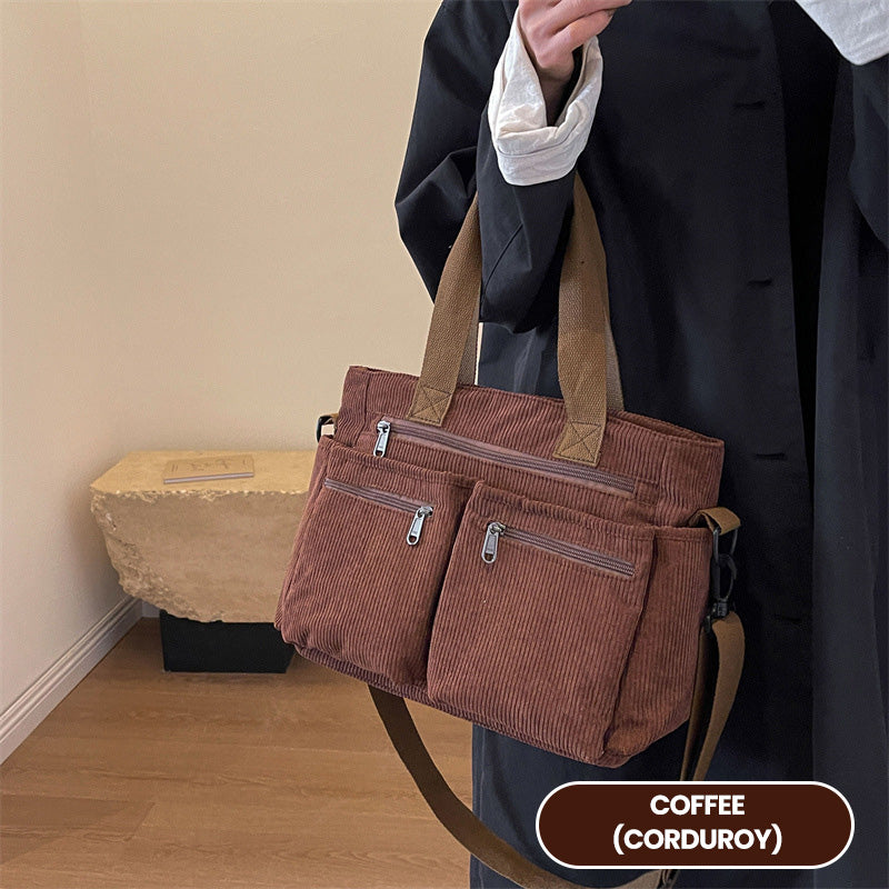 👜 58 % RABATT! 🤎 Elegant skulderveske i vintage-stil – ensfarget, praktisk &amp;  Stilig for hverdagen ✨