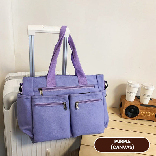 👜 58 % RABATT! 🤎 Elegant skulderveske i vintage-stil – ensfarget, praktisk &amp;  Stilig for hverdagen ✨