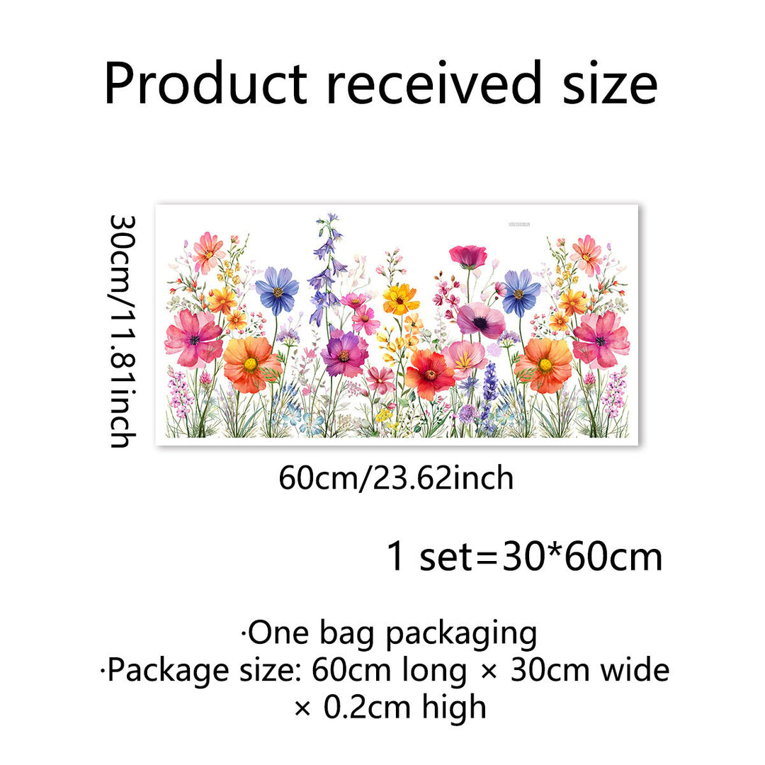 ✨LETZTER TAG VERKAUF 50 % RABATT!💐Bunter Blumenstrauß-Fensteraufkleber🖼️