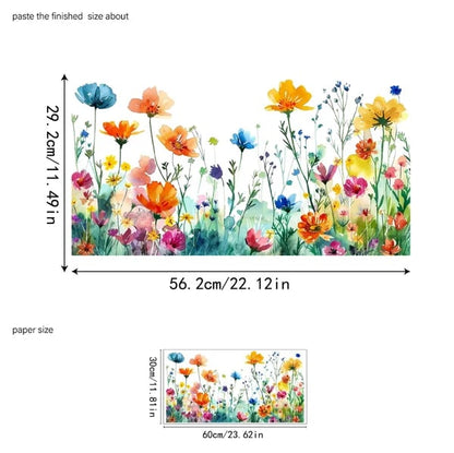 💐Colorful Floral Bouquet Window Sticker🖼️