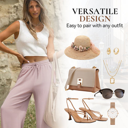 👖60% RABATT! 💞 Einfarbige Freizeithose mit Kordelzug – 2.000+ Verkauft – Elastischer Bund, Bequeme Passform & Vielseitig 🏠