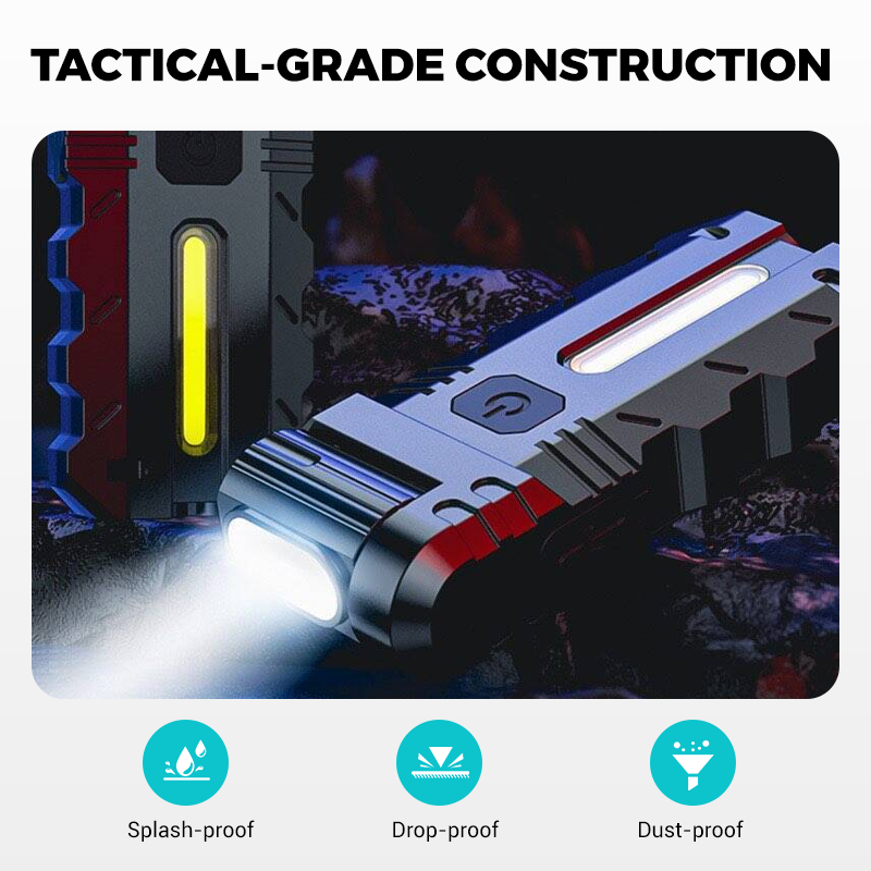 💎 50 % RABATT! 💎 180° drehbare LED-Arbeitsleuchte – Dual-Strahl, Magnetfuß und über USB-C wiederaufladbar