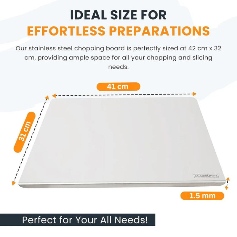 Schneidebrett aus Edelstahl für die Arbeitsplatte