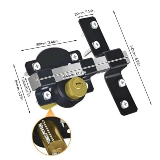 💎 50 % DE DESCONTO! 💎 Fechadura de porta de dobre cara 50/70 mm: robusta fechadura de ferro con pasador longo &amp;  5 chaves para o interior &amp;  Fóra 🔒🚪