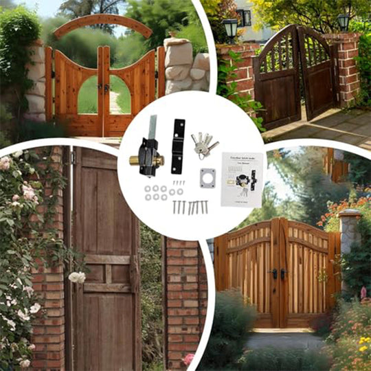 💎 50 % DE DESCONTO! 💎 Fechadura de porta de dobre cara 50/70 mm: robusta fechadura de ferro con pasador longo &amp;  5 chaves para o interior &amp;  Fóra 🔒🚪
