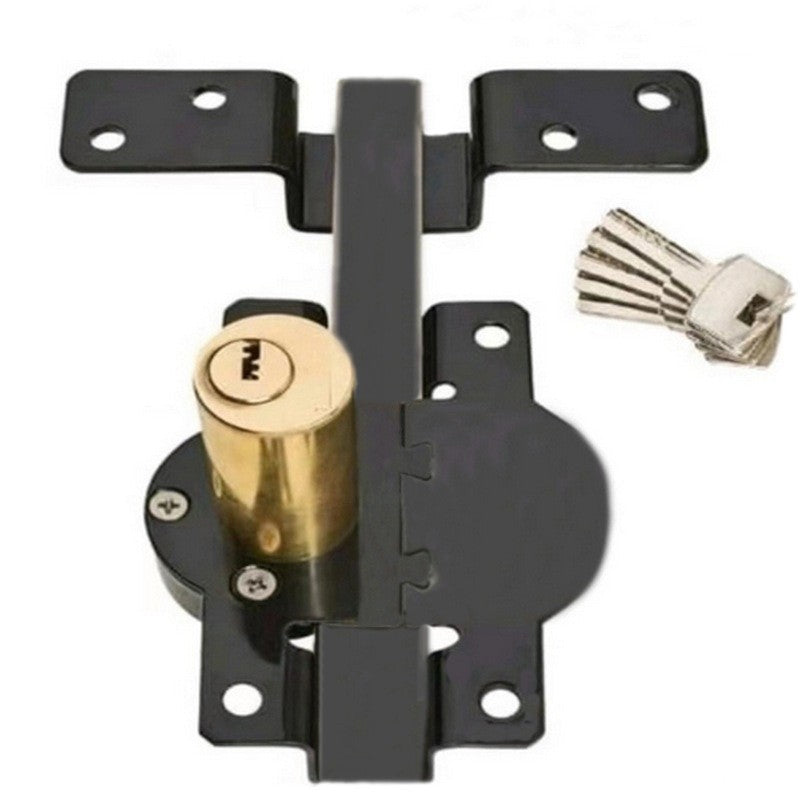 💎 50 % DE DESCONTO! 💎 Fechadura de porta de dobre cara 50/70 mm: robusta fechadura de ferro con pasador longo &amp;  5 chaves para o interior &amp;  Fóra 🔒🚪