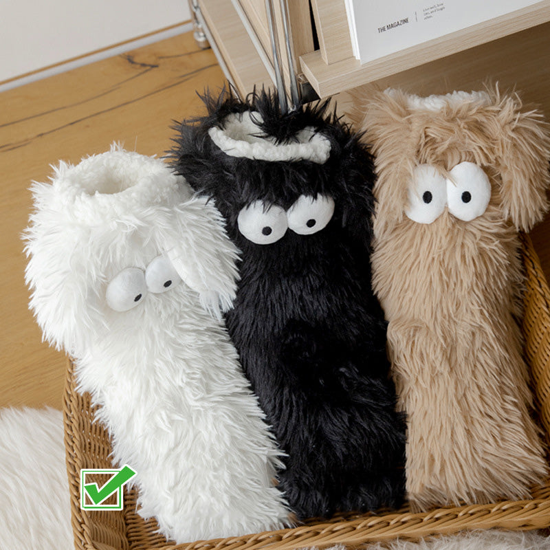 ❄️【Fleece-Socken für Damen】– Winter-Hausschuhe, dick gefüttert mit Fleece, rutschfest, für Erwachsene, Damen, Plüsch-Schneesocken, Überschuhe🧦🔥