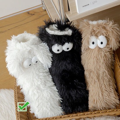 ❄️【Fleece-Socken für Damen】– Winter-Hausschuhe, dick gefüttert mit Fleece, rutschfest, für Erwachsene, Damen, Plüsch-Schneesocken, Überschuhe🧦🔥