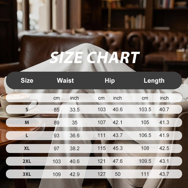 Lässige Herrenhose mit Bundfalten und weitem Bein