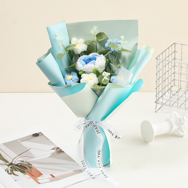 🌸 50% RABATT! 🎉 Handmade Delicate Crochet Flower Bouquet – Lifelike Design, Durable &amp; Perfect Home Decor/Gift ✨
