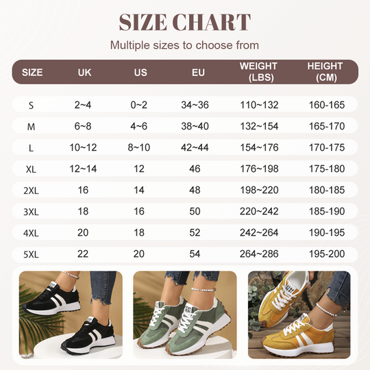 💎 50% RABATT! 💎 Damen-Freizeitschuhe – Klobige Sneaker mit 4 cm Platform, Rutschfest &amp; Retro-Design in 6 Farben 🥿🌈