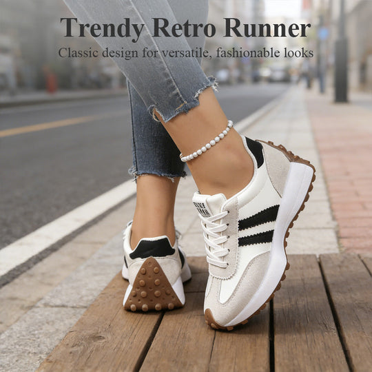 💎 50% RABATT! 💎 Damen-Freizeitschuhe – Klobige Sneaker mit 4 cm Platform, Rutschfest &amp; Retro-Design in 6 Farben 🥿🌈