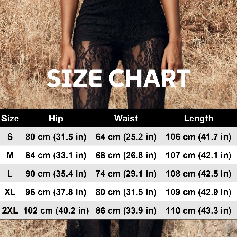 Elegante Schlaghose aus Spitze mit hohem Bund