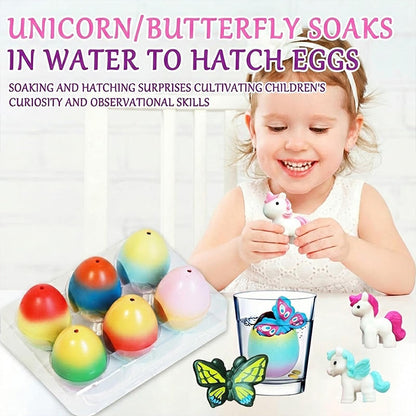 💎 KAUF 3, ERHALTE 1 GRATIS! 💎 Wachsende Oster-Überraschungs-Eier – Schlüpfende Dino/Einhorn/Schmetterling-Figuren im Wasser | Magisches MINT-Spielzeug 🥚🦄