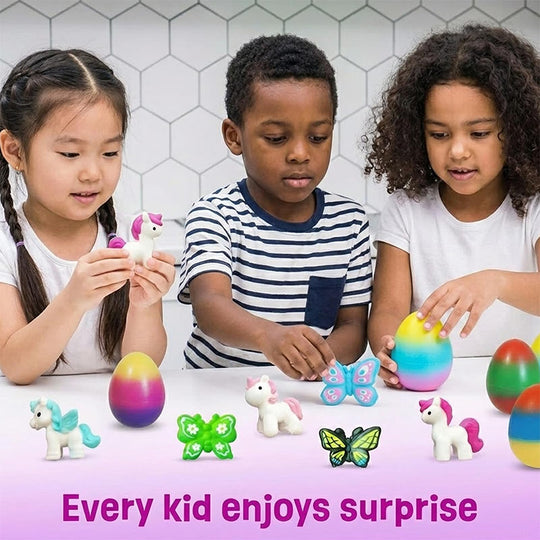 💎 KAUF 3, ERHALTE 1 GRATIS! 💎 Wachsende Oster-Überraschungs-Eier – Schlüpfende Dino/Einhorn/Schmetterling-Figuren im Wasser | Magisches MINT-Spielzeug 🥚🦄