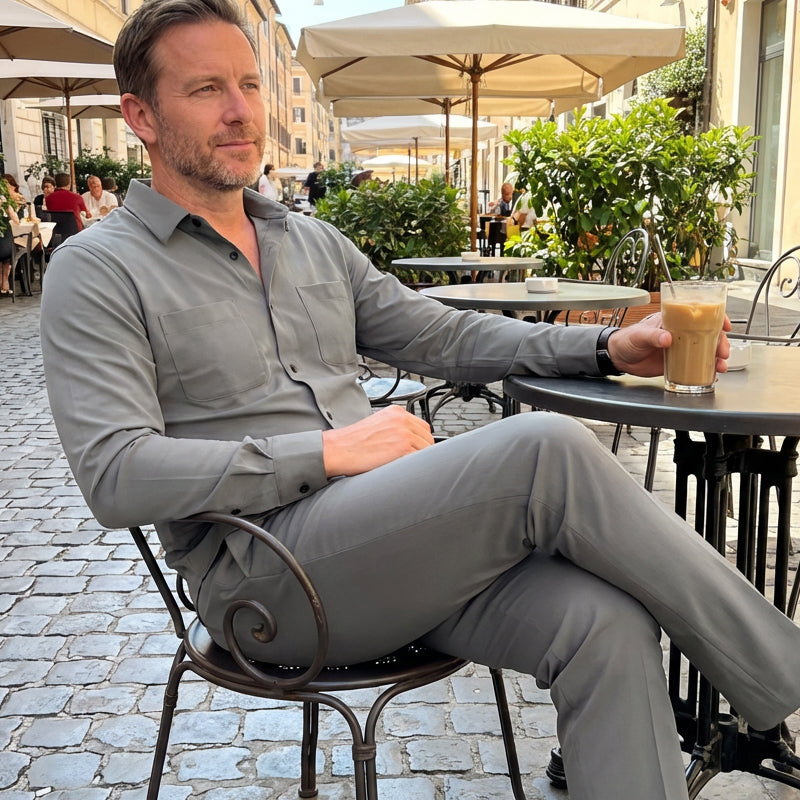 🔥 2-teiliges einfarbiges Walking-Anzugset für Herren – Kapuzenoberteil &amp; Jogginghose im lässigen Schnitt 👖