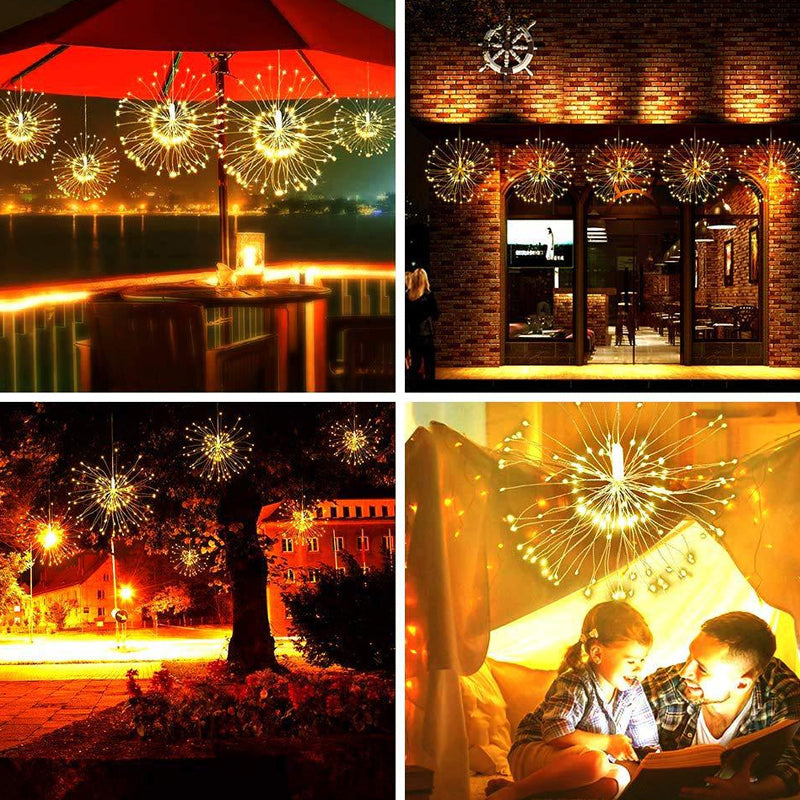 ✨🎆 50% RABATT! Solar-Feuerwerks-Lichterkette: 280 warmweiße LEDs, 8 Leuchtmodi 🌿💡 für Garten, Party &amp; Terrasse – wasserdicht &amp; dekorativ