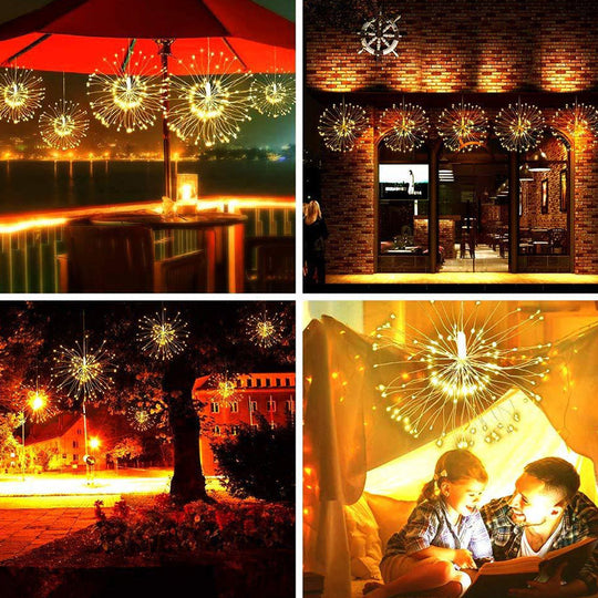 ✨🎆 50% RABATT! Solar-Feuerwerks-Lichterkette: 280 warmweiße LEDs, 8 Leuchtmodi 🌿💡 für Garten, Party &amp; Terrasse – wasserdicht &amp; dekorativ