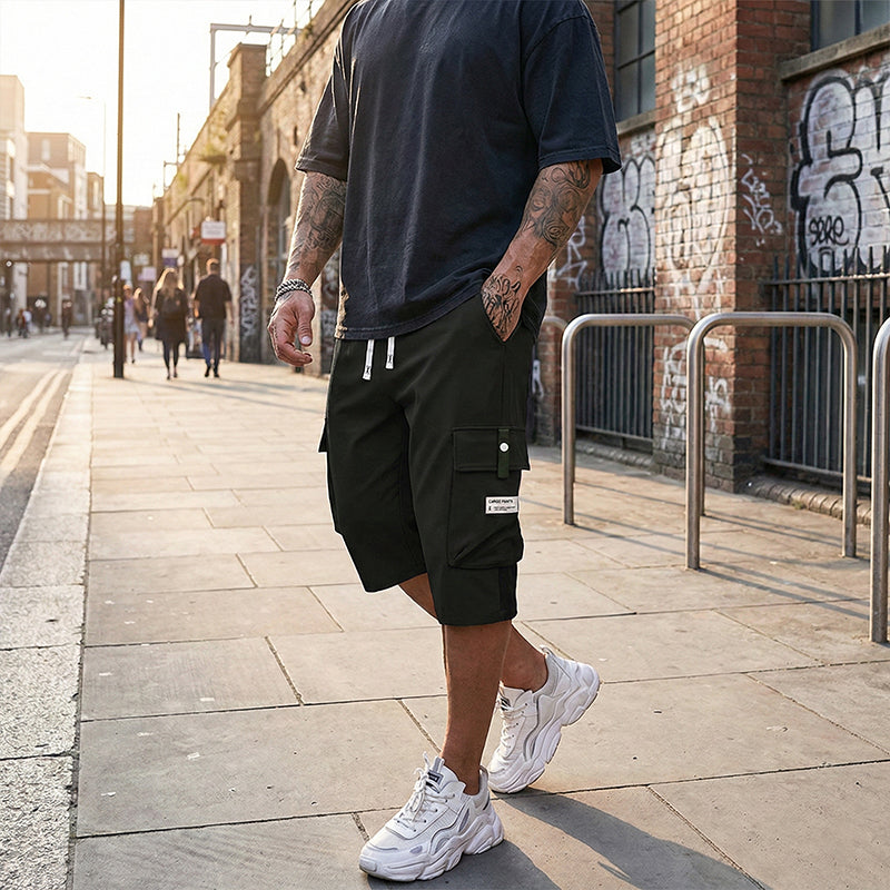 ✨🔥Lässige 3/4-Cargo-Hose für Herren mit Kordelzug🩳