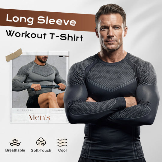 Langarm-Trainingst-Shirt für Männer