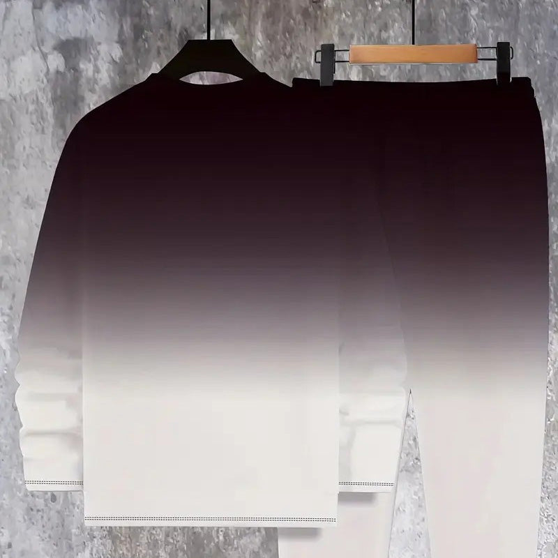 👕🏃 Herren-Trainingsanzug – Farbverlauf-Design, Weich &amp; Atmungsaktiv für Sport &amp; Freizeit 🌬️