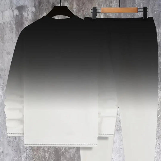 👕🏃 Herren-Trainingsanzug – Farbverlauf-Design, Weich &amp; Atmungsaktiv für Sport &amp; Freizeit 🌬️
