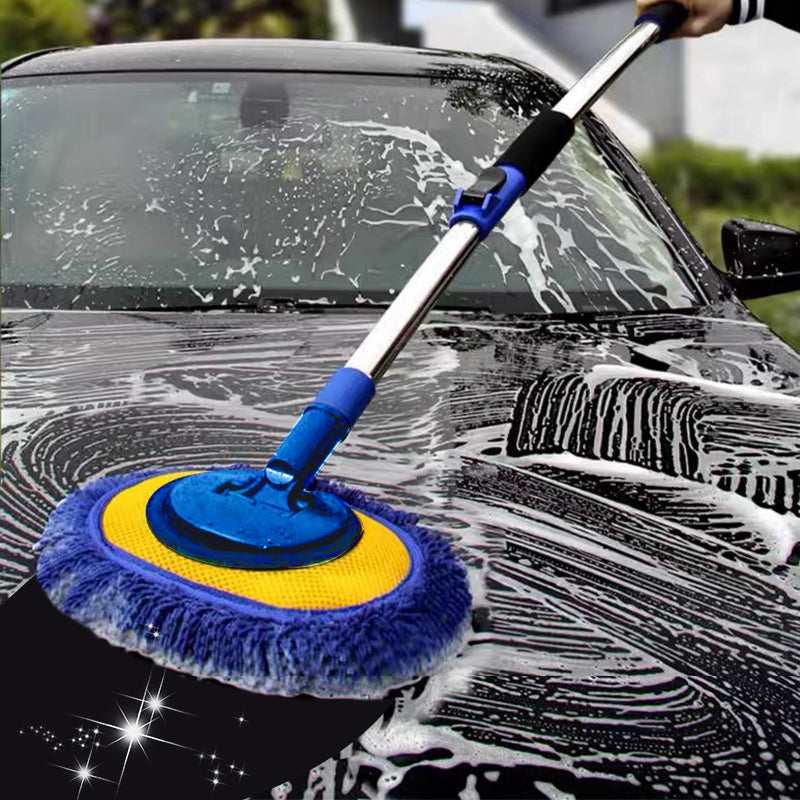 🚗 Robust aluminum telescopic car wash mop – Long handle, gentle cleaning &amp;  Versatile for all vehicles