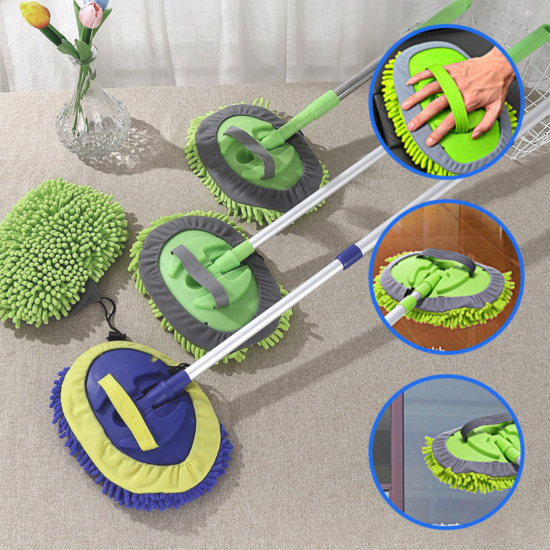 🚗 Robust aluminum telescopic car wash mop – Long handle, gentle cleaning &amp;  Versatile for all vehicles