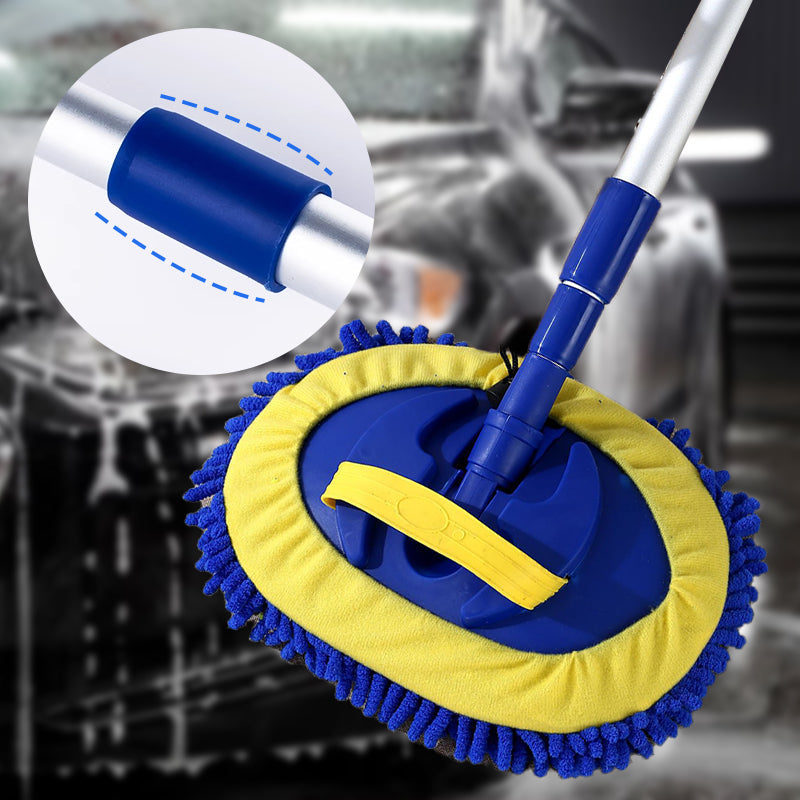 🚗 Robust aluminum telescopic car wash mop – Long handle, gentle cleaning &amp;  Versatile for all vehicles