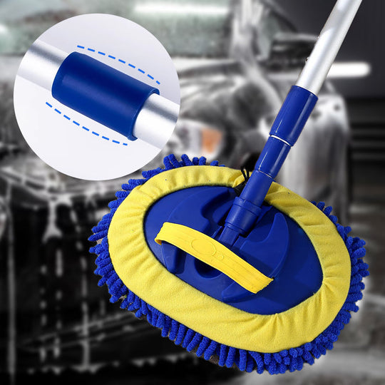 🚗 Robust aluminum telescopic car wash mop – Long handle, gentle cleaning &amp;  Versatile for all vehicles