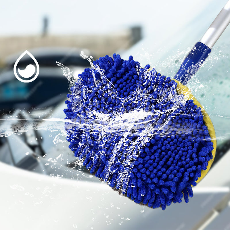 🚗 Robust aluminum telescopic car wash mop – Long handle, gentle cleaning &amp;  Versatile for all vehicles