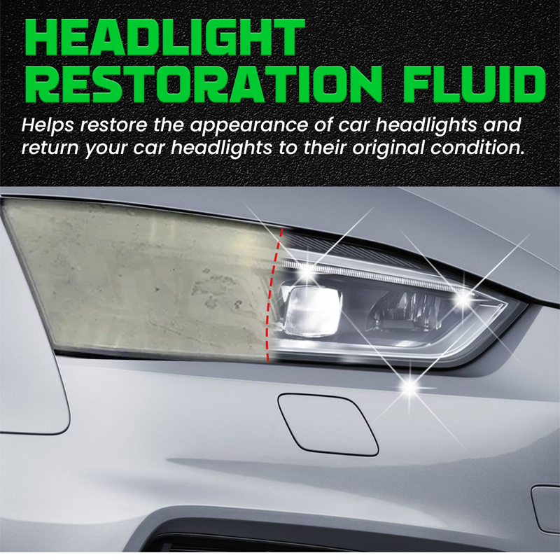 🌞Frühlingserwachen: 50% Rabatt!🚗 Scheinwerfer-Restaurierungsflüssigkeit – Gegen Vergilbung &amp; Oxidation – Für klare Sicht &amp; UV-Schutz – Einfache Anwendung