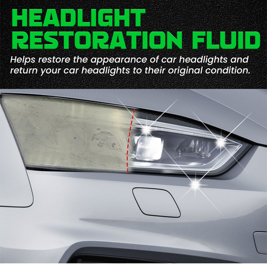 🌞Frühlingserwachen: 50% Rabatt!🚗 Scheinwerfer-Restaurierungsflüssigkeit – Gegen Vergilbung &amp; Oxidation – Für klare Sicht &amp; UV-Schutz – Einfache Anwendung