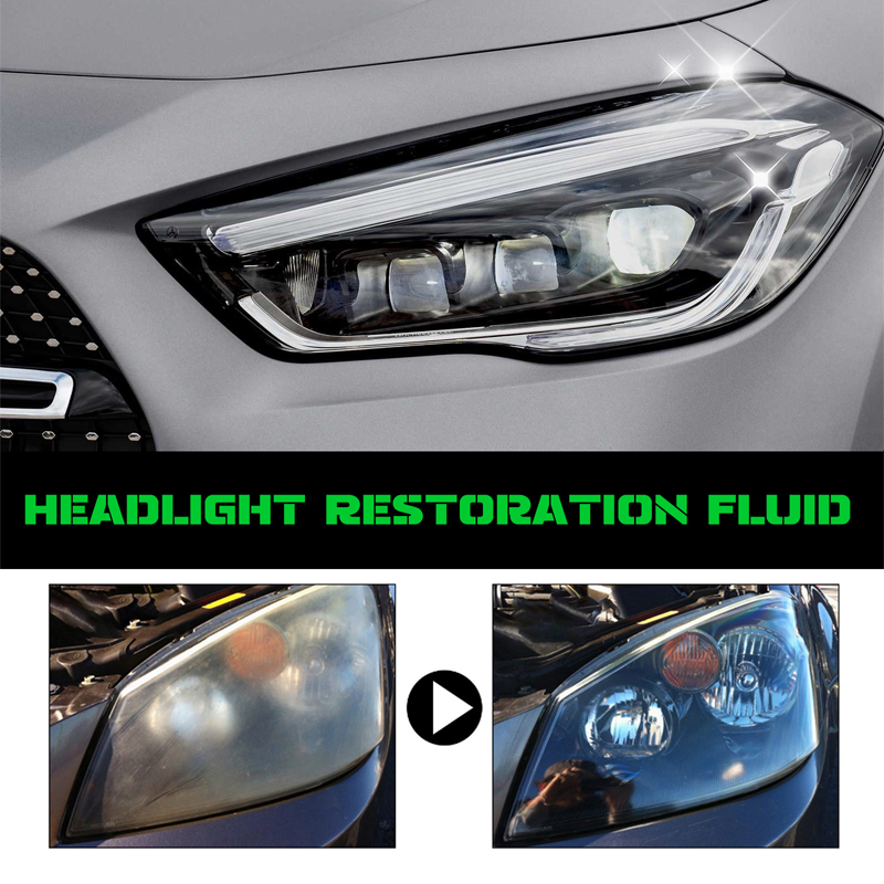 🌞Frühlingserwachen: 50% Rabatt!🚗 Scheinwerfer-Restaurierungsflüssigkeit – Gegen Vergilbung &amp; Oxidation – Für klare Sicht &amp; UV-Schutz – Einfache Anwendung
