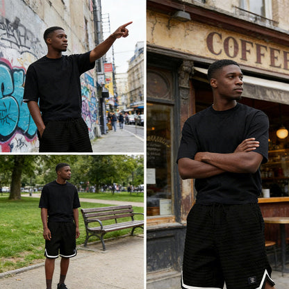 🏃 Locker geschnittene Herren-Shorts mit Streifen- / Karo-Design – Bequeme Freizeitshorts für Sport & Alltag – Sommerliche Baumwoll-Shorts🩳