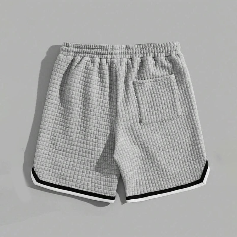 🏃 Locker geschnittene Herren-Shorts mit Streifen- / Karo-Design – Bequeme Freizeitshorts für Sport &amp; Alltag – Sommerliche Baumwoll-Shorts🩳