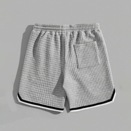 🏃 Locker geschnittene Herren-Shorts mit Streifen- / Karo-Design – Bequeme Freizeitshorts für Sport &amp; Alltag – Sommerliche Baumwoll-Shorts🩳