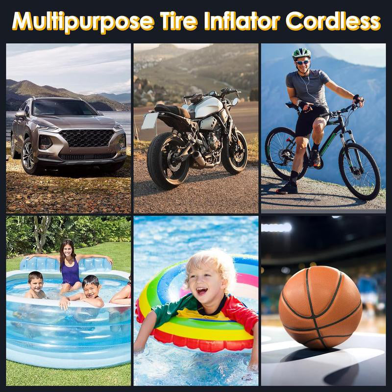 Tragbarer Akku-Luftkompressor mit Digitalanzeige