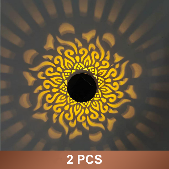 ☀️ Solar-Mandalaleuchte für Garten &amp; Terrasse – 2-in-1 Bodenlampe &amp; Wandleuchte – Ornamentale Lichtdeko mit Vintage-Effekt – Rostfrei &amp; Langlebig