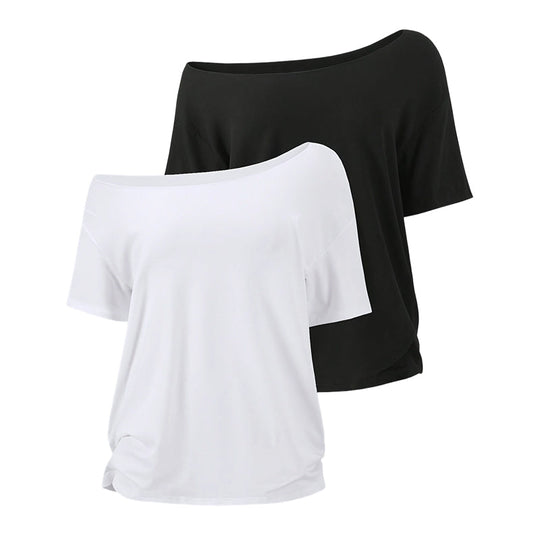 💥✨Damen-Oberteil mit schulterfreiem, lockerem Schnitt, 2-teiliges Set