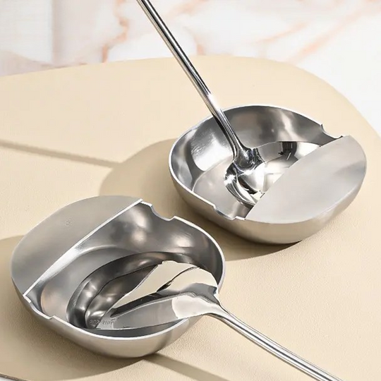 🥄 KAUFE 3, ERHALTE 1 GRATIS! ✨ Edelstahl Löffelablage – Rostfrei, Tropfschutz &amp; Platzsparend für die Küche 💎