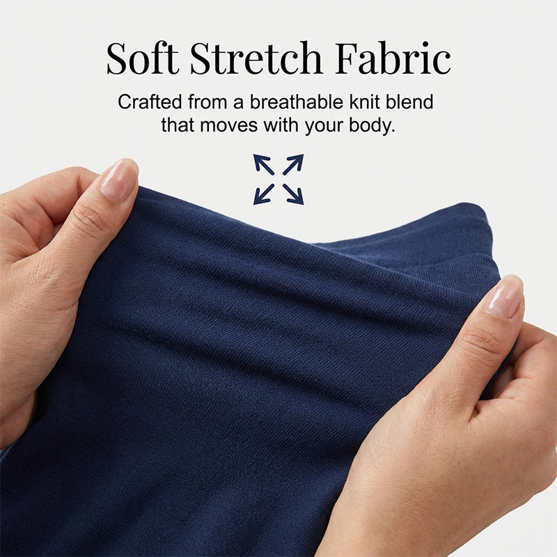 🔥Solange der Vorrat reicht 50 % Rabatt!🎉Damen 3/4 Jogginghose – Strickstoff, Hoher Bund mit Kordelzug, Mit Taschen